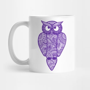 Zentangle Owl (purple) Mug